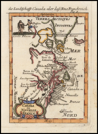 30-United States, New England, Mid-Atlantic and Canada Map By Alain Manesson Mallet