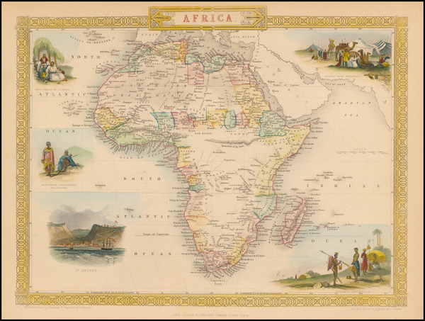 23-Africa and Africa Map By John Tallis