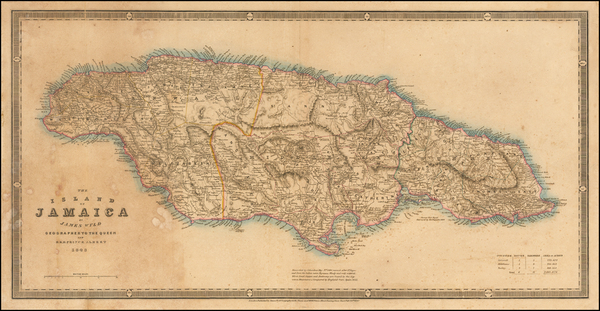 69-Caribbean and Jamaica Map By James Wyld