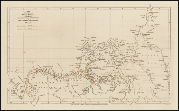 33-Polar Maps, Alaska and Canada Map By John Arrowsmith