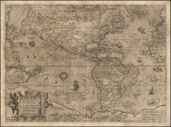 95-North America, South America, Pacific, Oceania and America Map By Giovanni Mazza