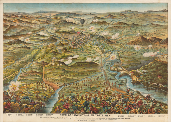 13-South Africa Map By G.W. Bacon & Co.