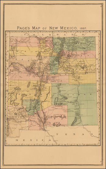 68-Southwest and Rocky Mountains Map By H.R. Page