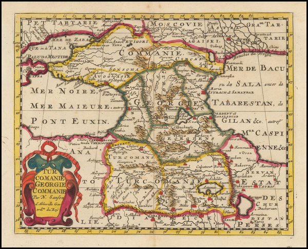 100-Russia and Central Asia & Caucasus Map By Nicolas Sanson