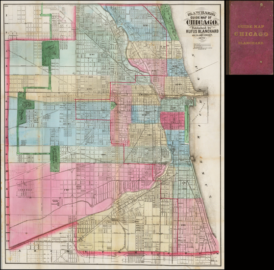 87-Illinois and Chicago Map By Rufus Blanchard