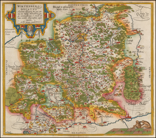 47-Germany Map By Abraham Ortelius