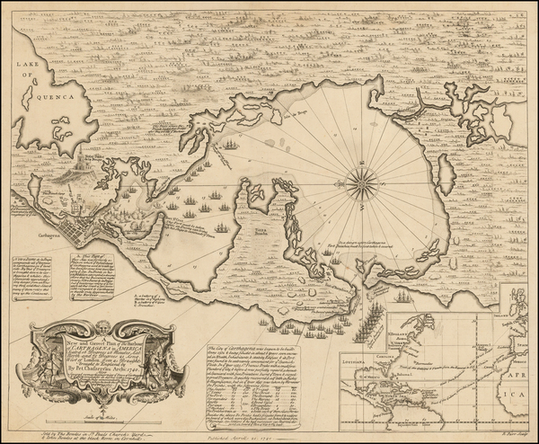 98-South America and Colombia Map By Pierre Chassereau