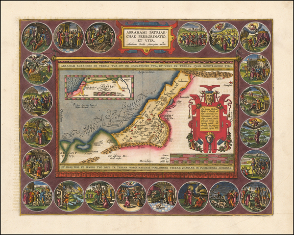 65-Holy Land Map By Abraham Ortelius