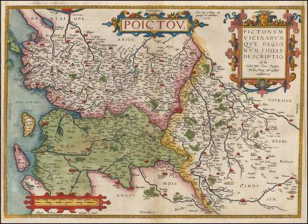 60-France Map By Abraham Ortelius