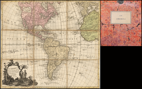 57-South America and America Map By Tomás López