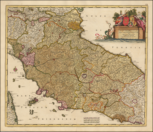 48-Italy Map By Frederick De Wit