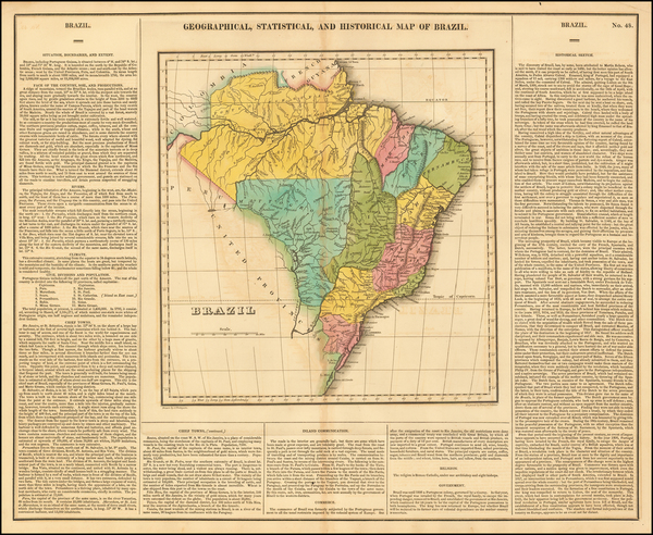 66-Brazil Map By Henry Charles Carey  &  Isaac Lea