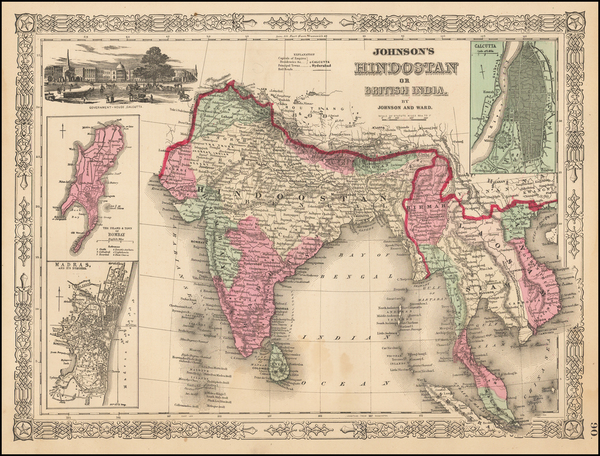 87-India and Southeast Asia Map By Benjamin P Ward  &  Alvin Jewett Johnson