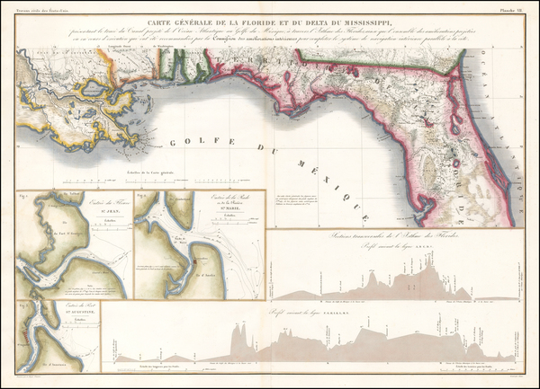 20-Florida and South Map By Guillaume-Tell Poussin