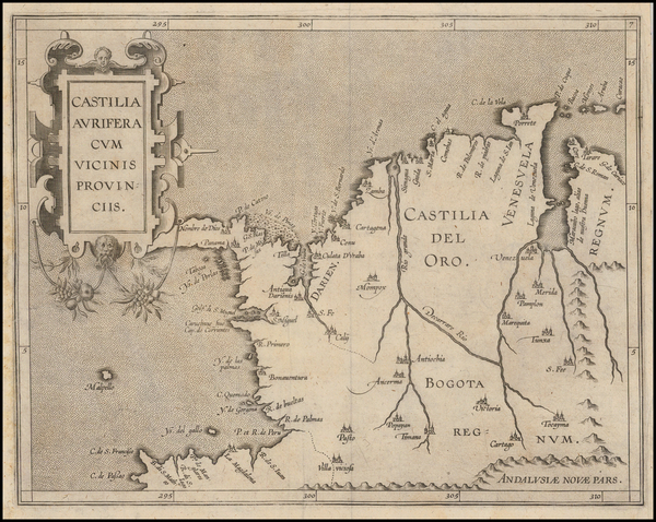 72-South America Map By Cornelis van Wytfliet