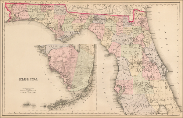 25-Florida Map By O.W. Gray