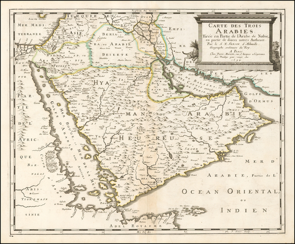 44-Middle East and Arabian Peninsula Map By Nicolas Sanson