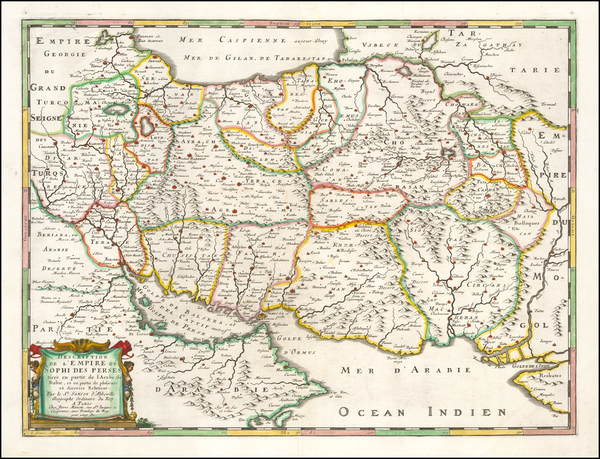 25-Middle East and Persia & Iraq Map By Nicolas Sanson