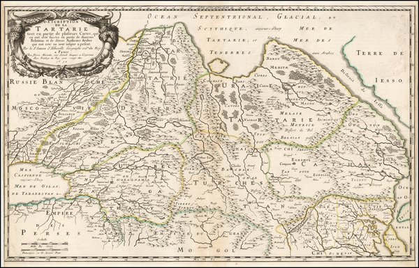 100-China, Korea, Central Asia & Caucasus and Russia in Asia Map By Nicolas Sanson