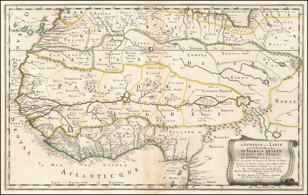 5-North Africa and West Africa Map By Nicolas Sanson