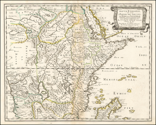 15-East Africa Map By Nicolas Sanson