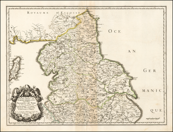 14-England and British Counties Map By Nicolas Sanson