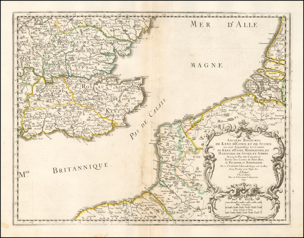 3-British Isles Map By Nicolas Sanson