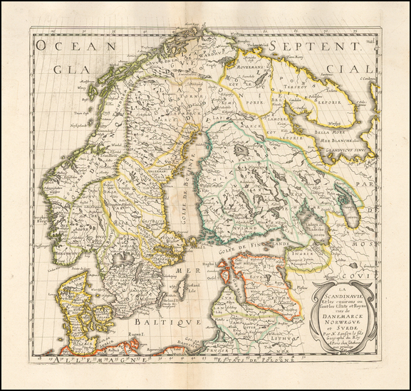 59-Scandinavia Map By Nicolas Sanson