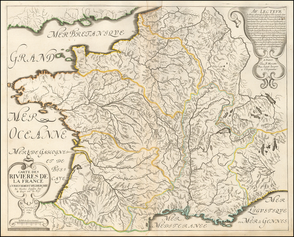 51-France Map By Nicolas Sanson