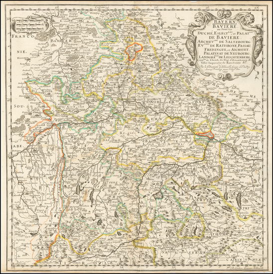 21-Süddeutschland Map By Nicolas Sanson