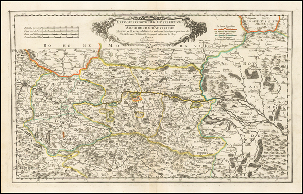 90-Austria Map By Nicolas Sanson