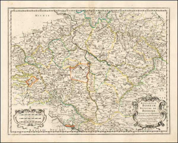 88-Czech Republic & Slovakia Map By Nicolas Sanson