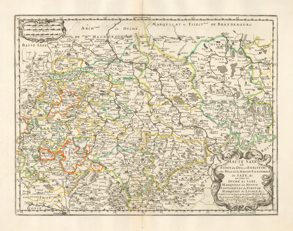 69-Mitteldeutschland Map By Nicolas Sanson