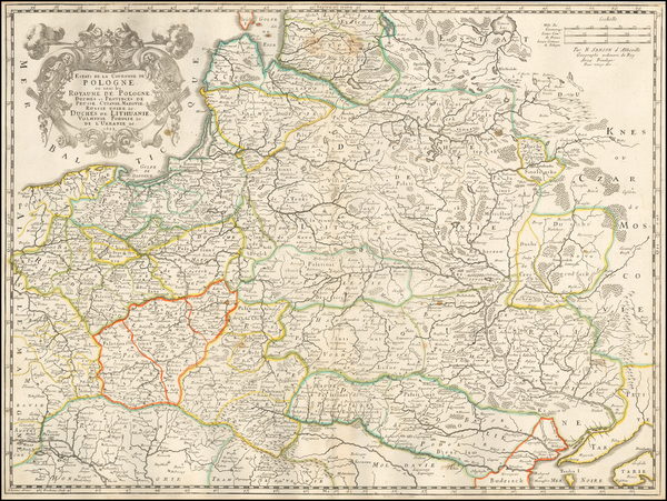 98-Poland, Russia, Ukraine and Baltic Countries Map By Nicolas Sanson