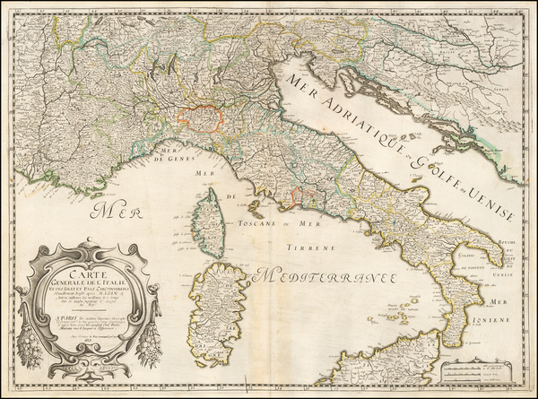 16-Italy Map By Nicolas Sanson