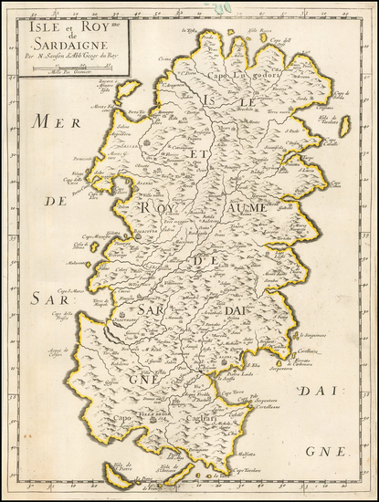 14-Sardinia Map By Nicolas Sanson