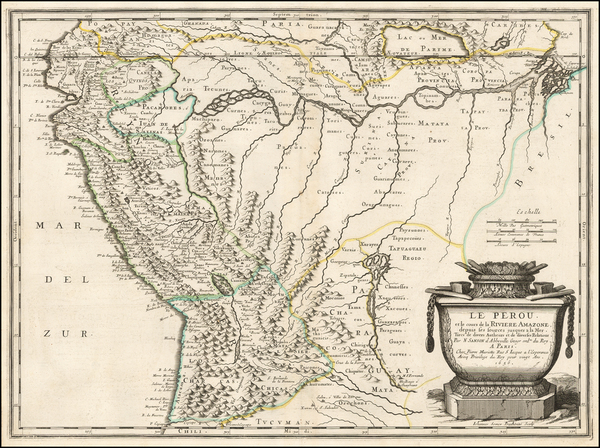 0-Brazil and Peru & Ecuador Map By Nicolas Sanson