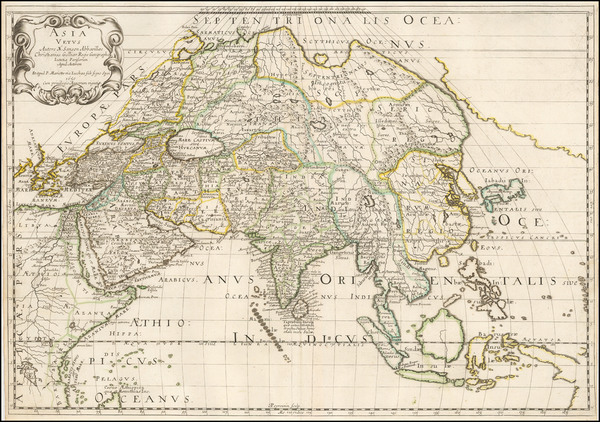 59-Asia Map By Pierre Mariette / Nicolas Sanson