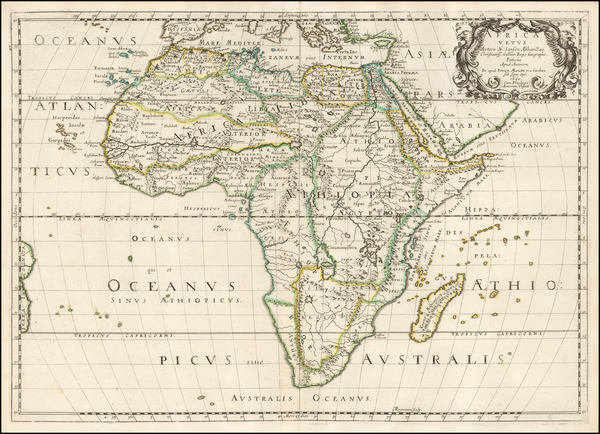 47-Africa Map By Nicolas Sanson