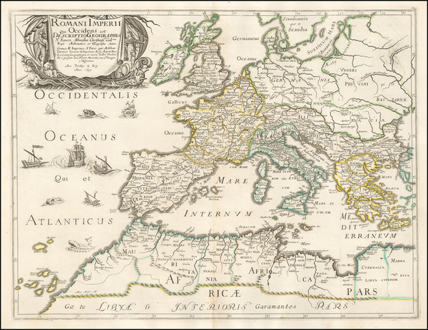 13-Europe Map By Melchior Tavernier / Nicolas Sanson