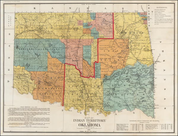 65-Plains and Southwest Map By Julius Bien & Co.