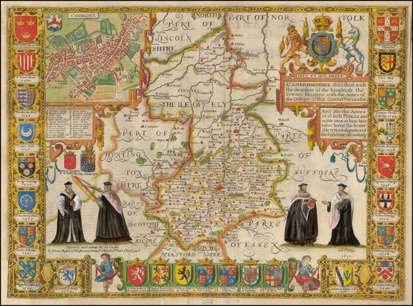 88-British Counties Map By John Speed