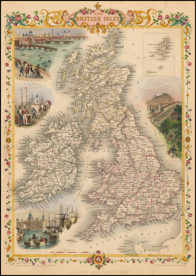 24-British Isles Map By John Tallis