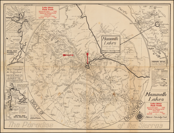 61-California Map By Hayden Map Co