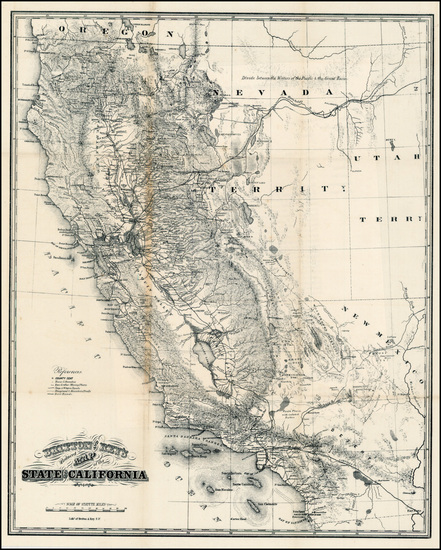 22-California Map By Charles Goddard / Britton & Rey