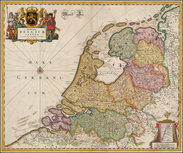 67-Netherlands Map By Frederick De Wit