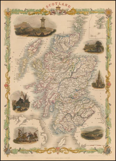 1-Scotland Map By John Tallis