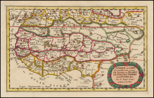 0-West Africa Map By Nicolas Sanson