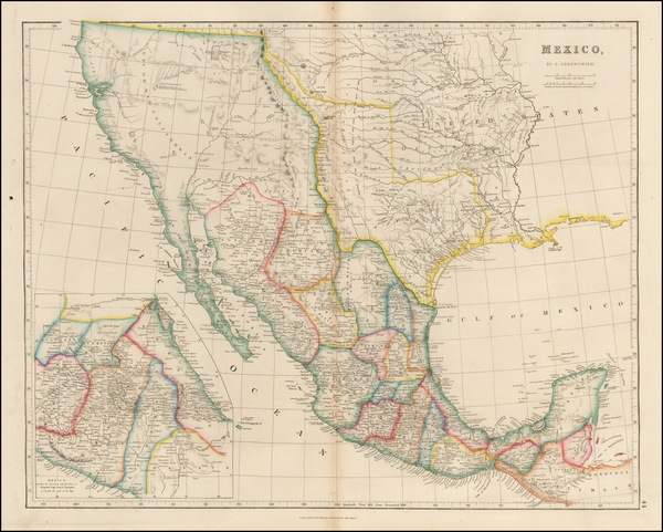 26-Texas, Southwest, Rocky Mountains and California Map By John Arrowsmith