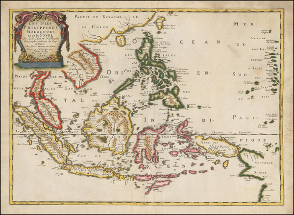 68-Southeast Asia, Philippines, Indonesia, Malaysia and Australia Map By Nicolas Sanson